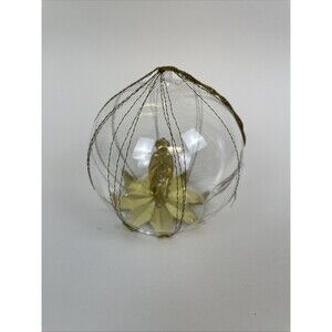 Vintage Resl Lenz Wise Man Diorama Glass Ball Christmas Ornament W. Germany RARE